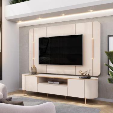 Imagem de Rack com Painel para TV até 75 Polegadas LED 2 Portas 100MDF Areta DJ 