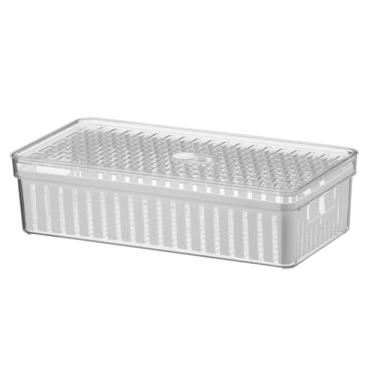 Imagem de ORGANIZADOR DE GELADEIRA M - COM CESTO - TRANSPARENTE