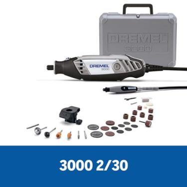 Imagem de Micro Retífica Dremel 3000 c/ 2 Acopl, 30 Acc e Maleta 127V  - 000101