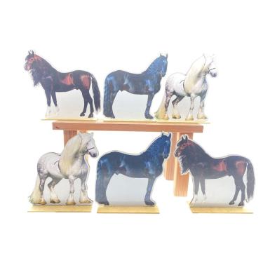 Imagem de Kit Display de Mesa 6 Peças Para Festa Cavalo mdf