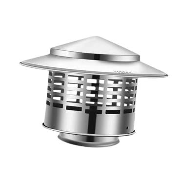 Imagem de IEUDNS Capinha redonda da chaminé, capa de chaminé, cão de cálice top chimney tap chuva exaustiva com ventilação do telhado protetor para casa, inverno, ao, Style a