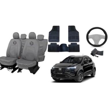 Imagem de Kit capa couro luxo Pulse + tapete automotivo - aero print
