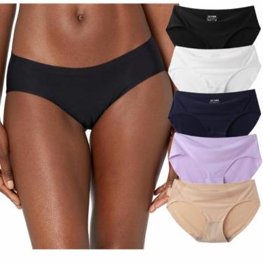 Imagem de Roupa íntima feminina Amazon Essentials Seamless, pacote com 5 unidade
