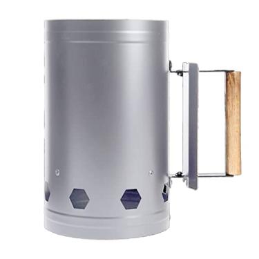 Imagem de Iniciador de Fogo para Carvão Vegetal, Iniciador de Fogo para Churrasco em Aço Inoxidável Lata de Acendimento Rápido para Cozinhar Ao Ar Livre, Grelha a Carvão, Churrasqueiras