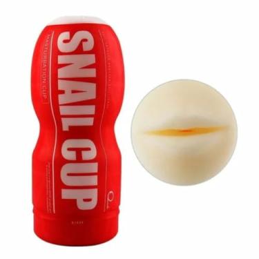 Imagem de Masturbador Masculino Snail Cup Formato De Boca Brinquedo Erótico Realista Compacto Prazer Intenso