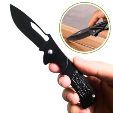 Imagem de Canivete Dobrável Retrátil e Bolso Clip de Cinto com Lâmina Afiada Lux