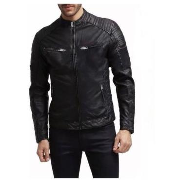 Imagem de Jaqueta Masculina Elegante Resistente Luxo Cusual - Vmong, Preto, P