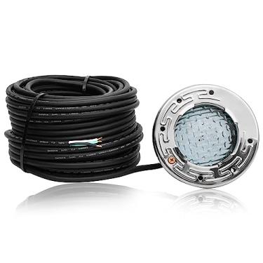 Imagem de Pomeade Luzes Led De 6 Polegadas Para Spa Em Piscinas Enterradas, Luzes Brancas De 120 V Ca De 100 Pés E 6 Polegadas, Luz Subaquática Para Spa Em Piscinas E Spas