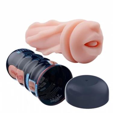 Imagem de Masturbador Vacuum Cup Boca CyberSkin Macio, Prazer Oral, Para Momentos Íntimos Sensação Única
