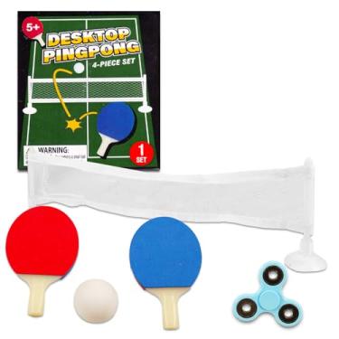 Imagem de Conjunto de pingue-pongue de mesa – Pacote com minigraft, mini jogo de tênis de mesa com rede, remos e bola para mesa, além de spinner, mini jogos de mesa para crianças e adultos