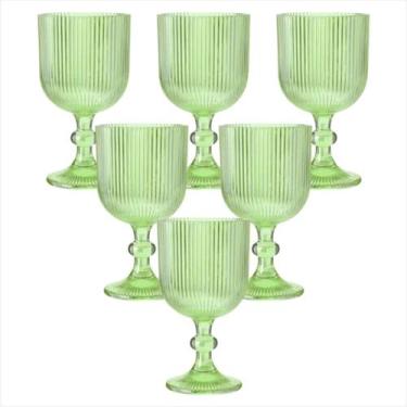 Imagem de 6 Taças Conjunto Luxuoso De Vidro 390ml Versalhes para Drinks Sucos Ag