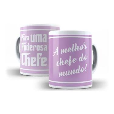 Imagem de Caneca Porcelana Para Uma Poderosa Chefona Presente A Melhor Chefe do 