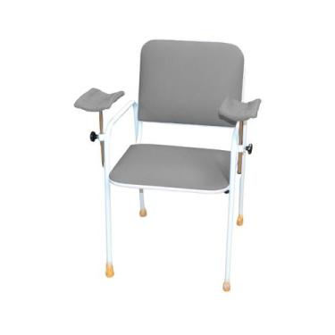 Imagem de Cadeira Coleta de Sangue Standard Com Braço Lateral Cinza - Metal Solu