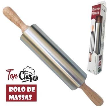 Imagem de Rolo Para Massa Com Cabo De Madeira - Prime