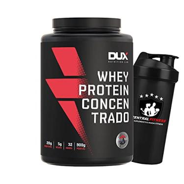 Imagem de Whey Protein Concentrado Chocolate Pote 900g + Coqueteleira – Contribui para o Ganho Muscular Hipertrofia – Dux Human Health
