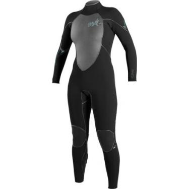 Imagem de O'Neill Wetsuits Roupa de mergulho feminina Psycho 3 Zen Zip 4/3 SSW, preto/azul rubi, 8
