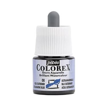Imagem de Pebeo Colorex, tinta aquarela, frasco de 45 ml com conta-gotas – Azul ultramarino