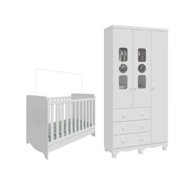 Imagem de Quarto Bebe Moveis Peroba Berço e Guarda roupa Tedy Ben DRB