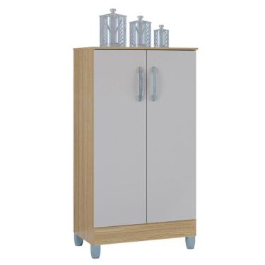 Imagem de Armário Multiuso 60cm 2 Portas Tami P11 Damasco-off White - Mpozenato