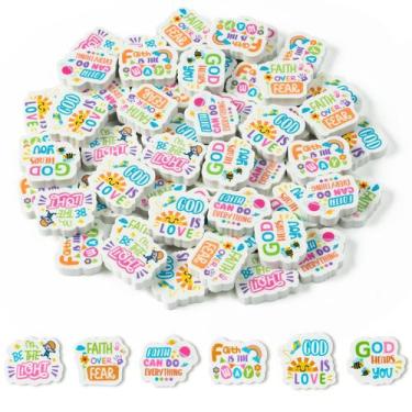 Imagem de Conjunto de mini borrachas Christian Inspirational BZaber 60 unidades