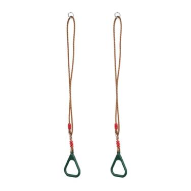 Imagem de Deevoka Argolas de ginástica Argolas de ginástica para ambientes internos e externos portáteis com corda ajustável Exercício doméstico Fitness para acessórios, Verde Escuro