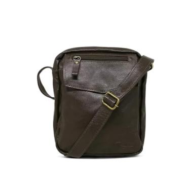 Imagem de Bolsa Transversal Masculina de Couro Martin - Relicário (Marrom Café)