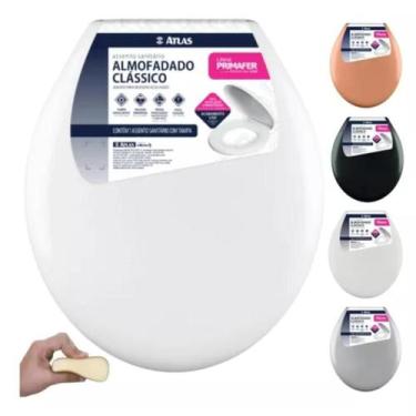Imagem de Assento Tampa Vaso Almofadado Tamanho Universal Atlas Primafer Oval, B
