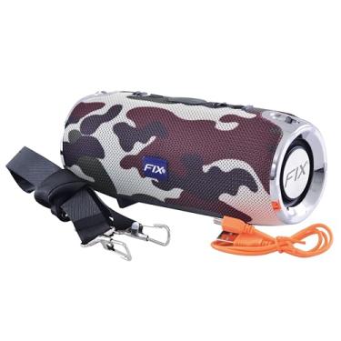 Imagem de Caixa De Som Bluetooth 4.1 Portátil Army Em Aço Resistente Com Microfone Integrado, Entrada USB e Bateria de 15h - Fix - FXC01004