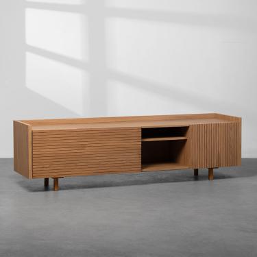 Imagem de Rack Chico 2 portas com frisos Olmo - 1,80m