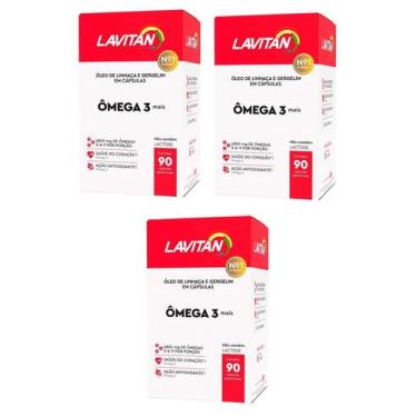 Imagem de Kit 3 caixas Lavitan Omega 3, 6 E 9 Oléo De Linhaça E Gergelim - Cimed