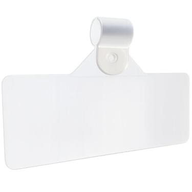 Imagem de 25 suportes de etiqueta de prateleira de arame de plástico transparente para etiquetas adesivas, clipes de pendurar de etiqueta de preço de varejo profissional, suporte de placa de painel de encaixe para prateleiras e cestas de arame, 7,6 cm L x 3,8 cm A