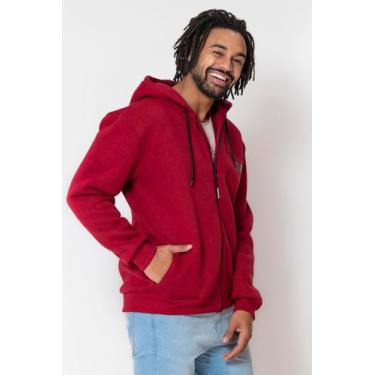Imagem de Blusa Masculina Moletom Capuz Polo Wear Vermelho Médio, Vermelho médio