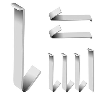 Imagem de KUZIUA Pacote com 6 ganchos de liga de alumínio sem danos sem necessidade de perfuração, ganchos para revestimento de placa de fibra de cimento (ferramenta de instalação incluída)