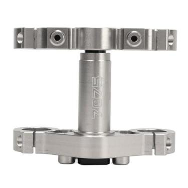 Imagem de Generic Grampo de árvore Tripla de Motocicleta, Moto Elétrico Conjunto de Braçadeiras Triplas de Rampa de Alumínio Com Parafusos para 1/4 de Motocicleta (Prata)