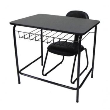 Imagem de Mesa Escolar Com Cadeira De Escritório Mesa Escolar Preto - OUTRAS MAR