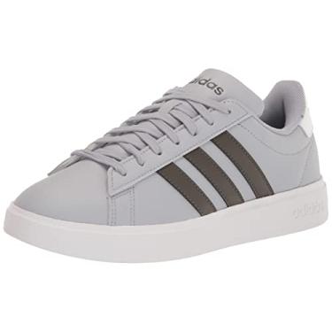 Imagem de adidas Grand Court 2.0 Tênis masculino, Halo prata/verde-oliva/branco, 4.5