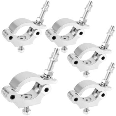 Imagem de SEHOI Pacote Com 5 Grampos Para Iluminação De Palco, Grampo Treliça Liga Alumínio Resistente 250 Kg, O Led, Projetor Dj, Luz Par, Feixe Cabeça Móvel, Compatível Tubos/Canos 1,5-2" Diâmetro Externo