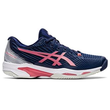 Imagem de ASICS Women's Solution Speed FF 2 Tennis Shoes, 5M, Peacoat/Smokey Rose