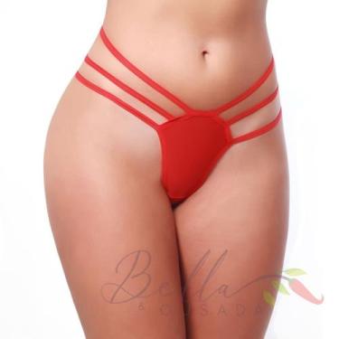 Imagem de Micro Calcinha Fio Dental String 3 Tiras R1033 Bella e Ousada Tendênci