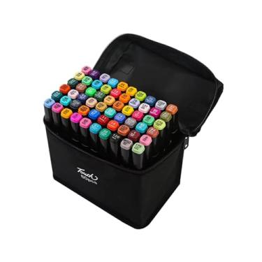 Imagem de AMOREJA Kit com 60 Canetinhas Coloridas Touch Dupla Ponta - Fina e Grossa - Ideal para Desenhos Bob Good, Escola e Artesanato Infantil