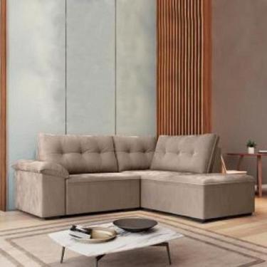 Imagem de Sofá De Canto Retrátil 5 Lugares Tóquio Macchiato - SELMER ESTOFADOS