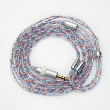 Imagem de HiFiGo JUZEAR Cabo IEM Flare, cobre de cristal único 6N e híbrido banhado a prata, plugues intercambiáveis banhados a ouro de 4 μm (3,5 mm/4,4 mm), cabo de áudio de alta resolução para monitores