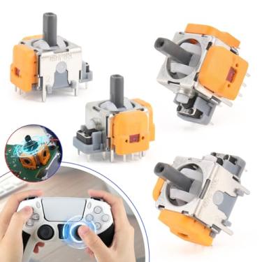 Imagem de YWLRONG Peças De Joysticks Para Sony Playstation 5 Ps5, Substituição Joystick Com Efeito Hall, Sensor Analógico 3D, Módulo Controle, Acessórios E (Amarelo)