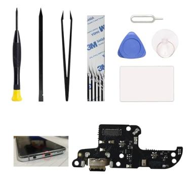 Imagem de Kit de substituição de porta de carregamento compatível com Moto G Play 2021, conector de placa de base com kit de ferramentas, instruções (sem garantia de versão em português)