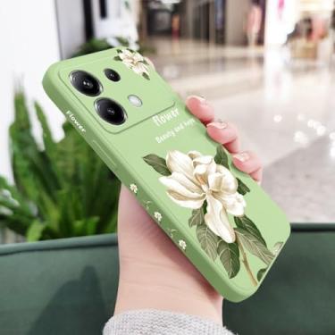Imagem de Capa de silicone com estampa de flores para Xiaomi Poco F7 X7 X6 F6 M6 M5 M5S F5 X5 F4 X4 M4 F3 M3 X3 Pro Ultra 4G 5G GT, verde claro, para POCO X5 5G
