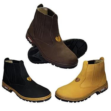 Imagem de Botina Modativa Agriculture Couro Nobuck Legítimo (34, Amarelo Milho)