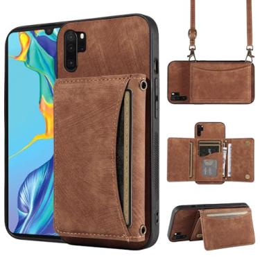 Imagem de Capa de telefone para Huawei P30 Pro Capa carteira com alça de ombro transversal e suporte de cartão de crédito de couro bolso fino acessórios para celular bolsa flip Hawaii P30Pro P 30 Pro30 meninas