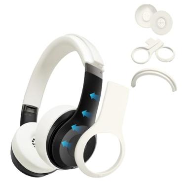 Imagem de 【3 em 1】 Capa de silicone Solo 4, capa de faixa de cabeça antiarranhões/capa para fone de ouvido Beats Solo 4, acessórios protetores de silicone macio Solo4 (off-white)