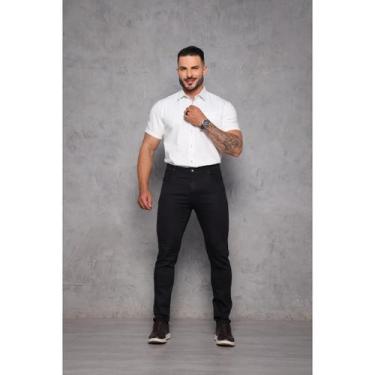 Imagem de Calça Jeans Masculina Preta Modelo Skinny Slim Premium - Memorize Jean