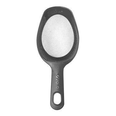 Imagem de Tovolo Colher e peneirar, peneira ergonômica de malha fina para farinha, colher fácil, 1 copo medidor, ferramenta de cozimento segura para máquina de lavar louça para poeira e arejamento, carvão